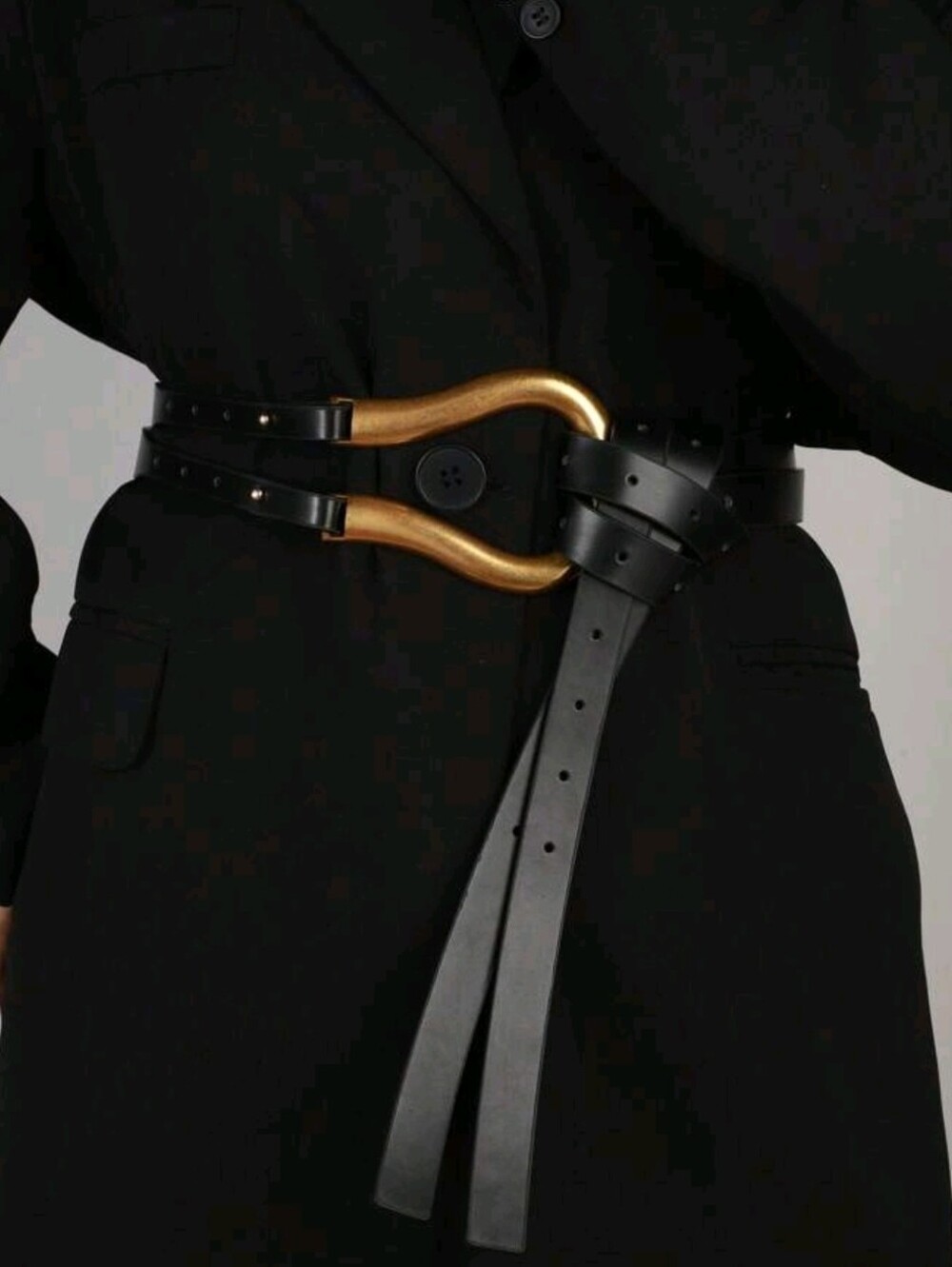 Faux Leather Horseshoe Buckle